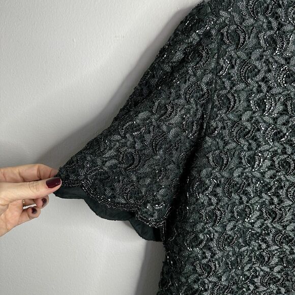 Vintage Brilliante by J.A. Beaded Green Top Plus 3x Cruise Vacation Event - Picture 3 of 9